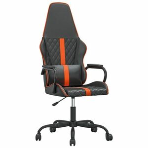vidaXL fekete és narancssárga műbőr gamer szék kép