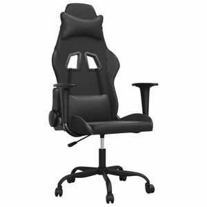 vidaXL fekete műbőr gamer szék kép