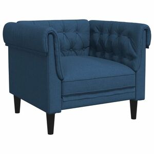 vidaXL kék szövet Chesterfield kanapé kép