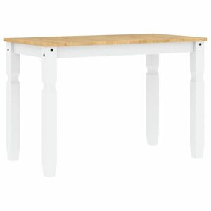 vidaXL Corona fehér tömör fenyőfa ebédlőasztal 112 x 60 x 75 cm kép