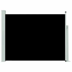 vidaXL fekete kihúzható oldalsó teraszi napellenző 140 x 500 cm kép