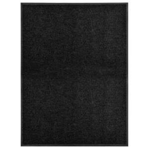 vidaXL fekete kimosható lábtörlő 90 x 120 cm kép