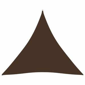 vidaXL barna háromszögű oxford-szövet napvitorla 4 x 4 x 4 m kép