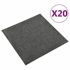vidaXL 20 db antracitszürke szőnyegpadlólap 5 m² 50 x 50 cm kép