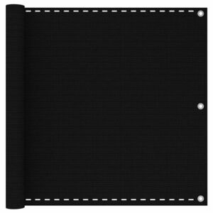vidaXL fekete HDPE erkélyparaván 90 x 500 cm kép