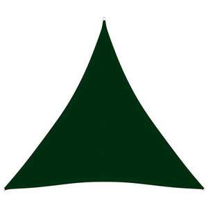 vidaXL sötétzöld háromszög alakú oxford-szövet napvitorla 4 x 4 x 4 m kép