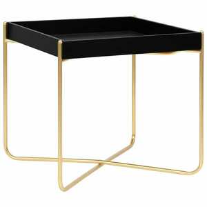 vidaXL fekete és aranyszínű MDF kisasztal 38 x 38 x 38, 5 cm kép