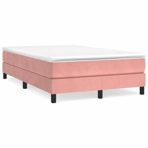 vidaXL rózsaszín bársony ágykeret 120 x 200 cm kép