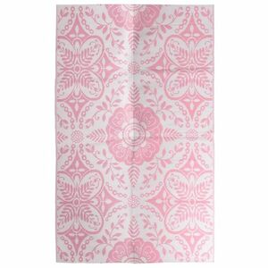 vidaXL rózsaszín PP kültéri szőnyeg 190 x 290 cm kép