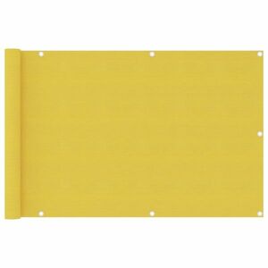 vidaXL sárga HDPE erkélyparaván 90 x 400 cm kép