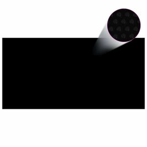 vidaXL fekete, négyszögletes PE medencetakaró 1200 x 600 cm kép