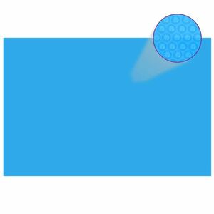 vidaXL kék, négyszögletes PE medencetakaró 600 x 400 cm kép