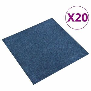vidaXL 20 db sötétkék szőnyegpadlólap 5 m² 50 x 50 cm kép