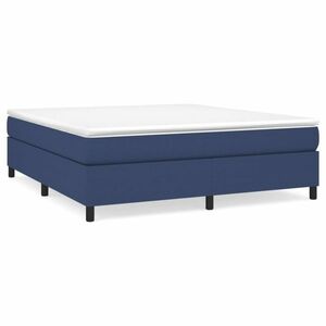 vidaXL kék szövet rugós ágy matraccal 180 x 200 cm kép
