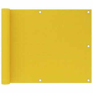 vidaXL sárga HDPE erkélytakaró 75 x 600 cm kép