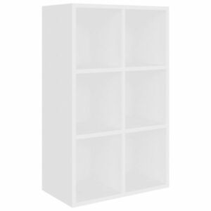 vidaXL fehér szerelt fa könyv-/tálalószekrény 66x30x98 cm kép