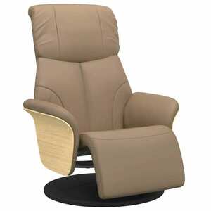 vidaXL kávészínű műbőr dönthető fotel lábtartóval kép