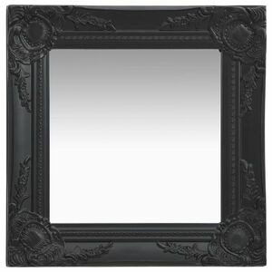 vidaXL fekete barokk stílusú fali tükör 40 x 40 cm kép