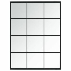 vidaXL fekete fém fali tükör 80 x 60 cm kép