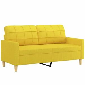 vidaXL 2 személyes sárga szövet kanapé kép