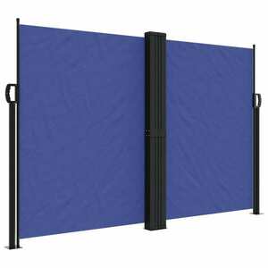 vidaXL kék behúzható oldalsó terasz-napellenző 600 x 160 cm kép
