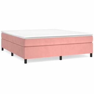 Rózsaszín bársony ágykeret 160x200 cm kép