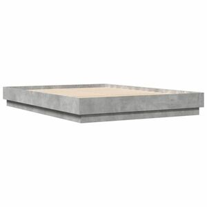 vidaXL betonszürke szerelt fa ágykeret 120 x 200 cm kép
