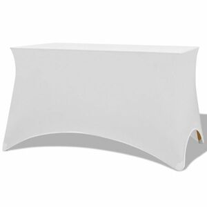 vidaXL Sztreccs asztal védőhuzat 2 db 120x60, 5x74 cm fehér kép
