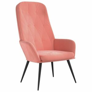 vidaXL rózsaszín bársony pihenőfotel kép