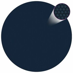 vidaXL fekete és kék napelemes lebegő PE medencefólia 210 cm kép