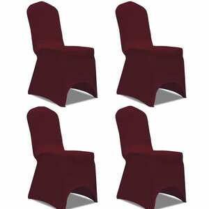 vidaXL 4 db bordó nyújtható székszoknya kép