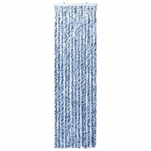 vidaXL kék és fehér zsenília rovarfüggöny 120 x 220 cm kép