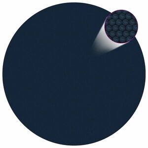 vidaXL fekete és kék napelemes lebegő PE medencefólia 300 cm kép