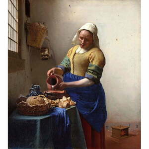 Reprodukciós kép 45x60 cm The Milkmaid, Jan Vermeer – Fedkolor kép