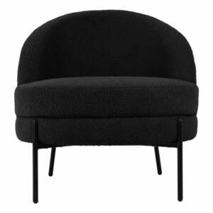 Fekete buklé fotel Noble – Leitmotiv kép