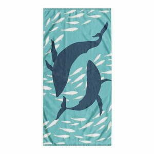 Kék strandtörölköző 90x180 cm Dolphin – DecoKing kép