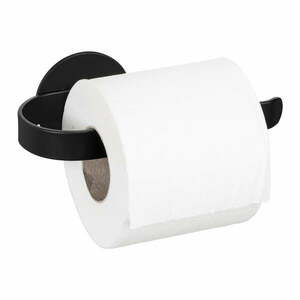 Matt fekete öntapadós fém WC-papír tartó Bivio – Wenko kép