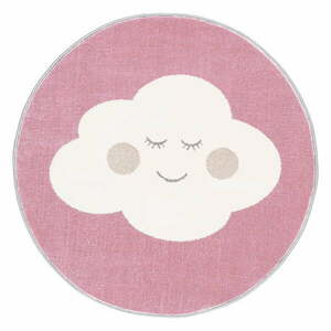 Rózsaszín gyerek szőnyeg ø 100 cm Soft – FD kép