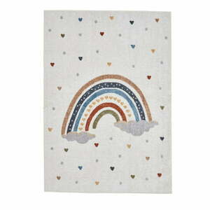 Krémszínű gyerek szőnyeg 80x150 cm Vida Rainbow – Think Rugs kép