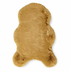 Mustársárga szintetikus szőrme szőnyeg 60x90 cm Super Teddy – Think Rugs kép