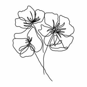 Poszter 29x41 cm Black Poppy – Veronika Boulová kép