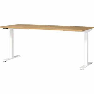 Íróasztal elektromosan állítható magassággal, tölgyfa dekoros asztallappal 80x180 cm Jet – Germania kép