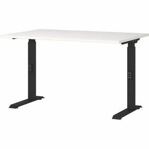 Íróasztal állítható magassággal, fehér asztallappal 80x120 cm Downey – Germania kép