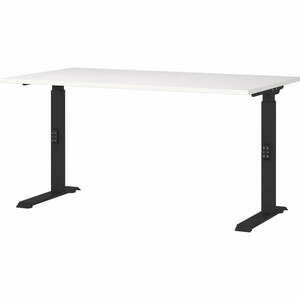 Íróasztal állítható magassággal, fehér asztallappal 80x140 cm Downey – Germania kép