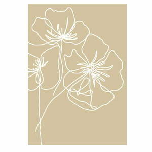 Poszter 29x41 cm White Poppy – Veronika Boulová kép