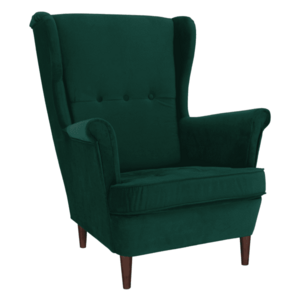 Füles fotel, zöld/dió, RUFINO 2 NEW kép