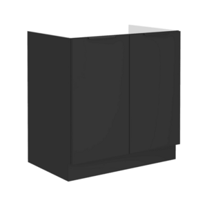 Mosogató szekrény, fekete, SIBER 80 ZL 2F BB kép