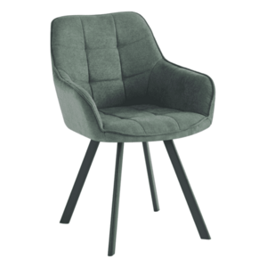 Design fotel, zöld Velvet/fekete, PETIN kép