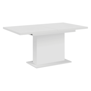 Kihúzható étkezőasztal, fehér, 160-200x90 cm, BOBA kép