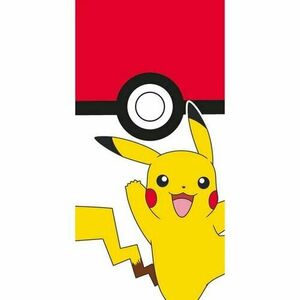 Pokémon Pokéball és Pikachu gyerek törölköző, 70 x 140 cm kép